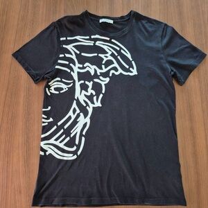 Versace Black Half Medusa Graphic Men's T-Shirt Size Medium